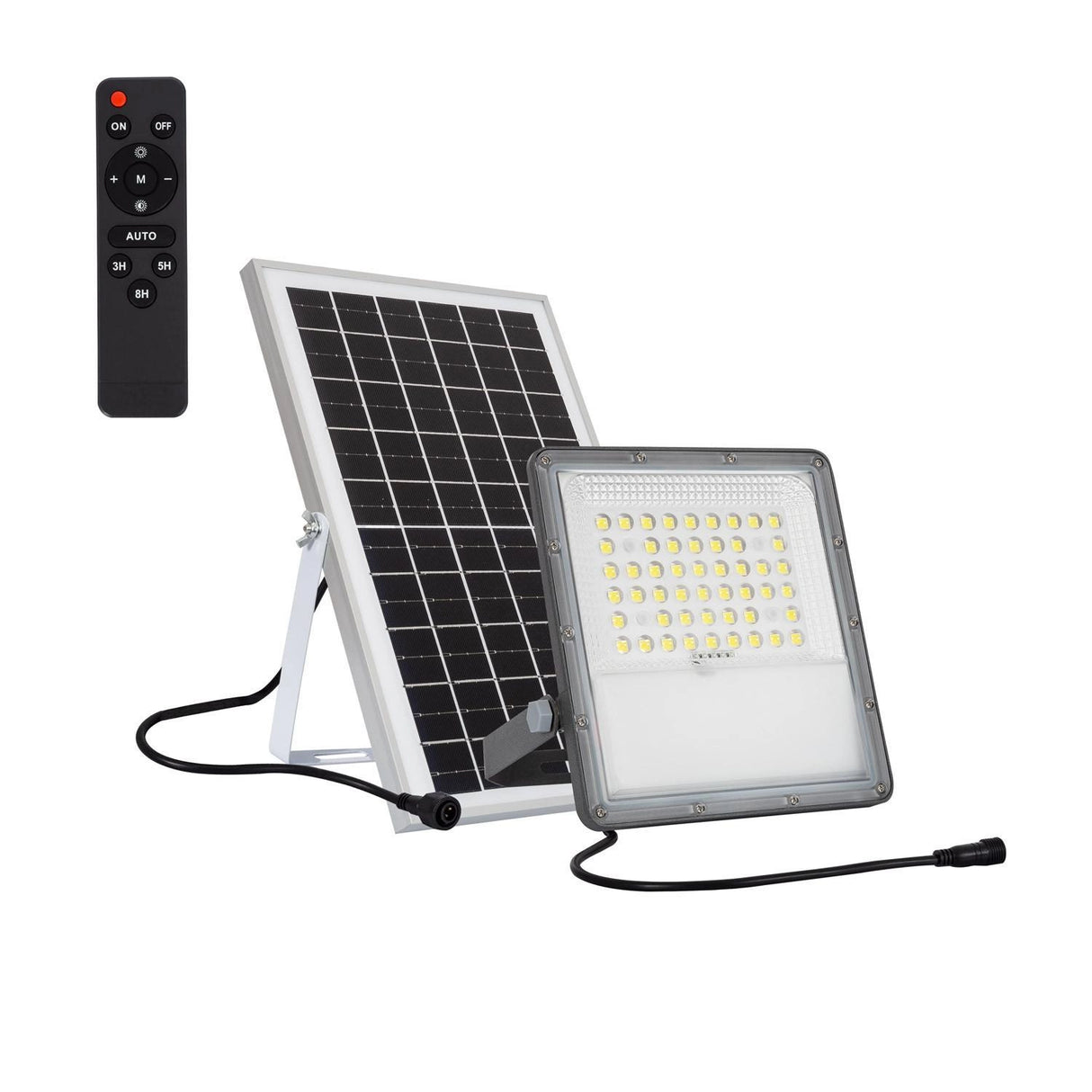 Breedstraler 10 W met los zonnepaneel Warm wit 3000K