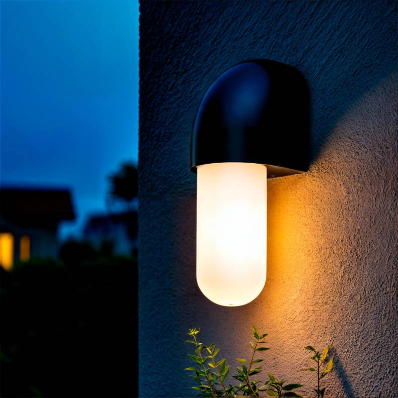 Buitenlamp druppel zwart gevel GU10 metaal