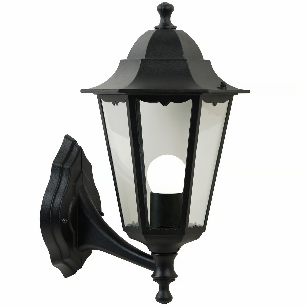 Buitenlamp klassiek zwart metaal Cardiff E27