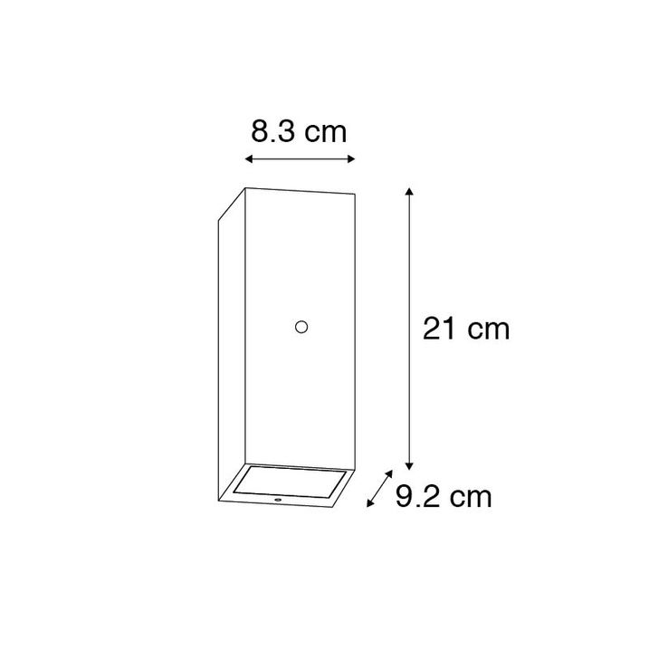 Buitenlamp met schemersensor Up Down 'Karl' 2X GU10 zwart