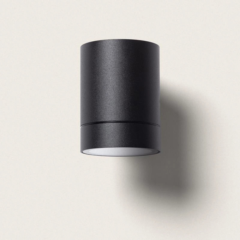 Downlighter buitenlamp zwart gu10 rond