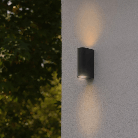 Buitenlamp up down ovaal 'Dion' dubbel gu10 16cm ip44 - FOIR