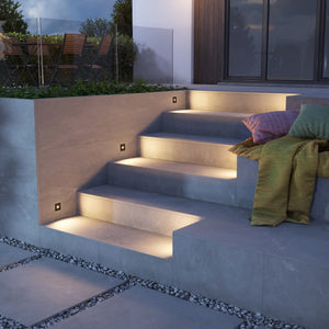 Trapverlichting Zwart vierkant binnen en buiten Warm wit 3000k 3 kleuren