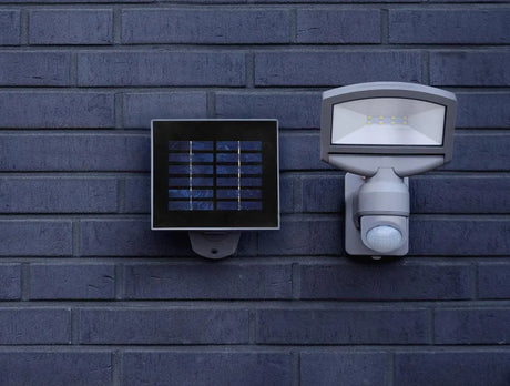 Lutec solar wandlamp los zonnepaneel helder kunststof pirsensor pir