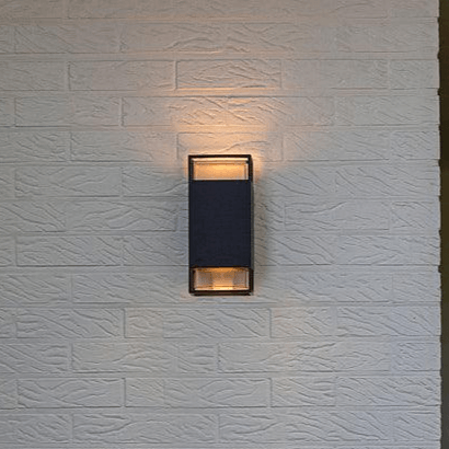 Buitenlamp zwart voordeur Lutec 'Ridge' up down gu10 design 23 cm - FOIR