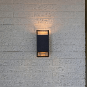 Buitenlamp zwart voordeur Lutec 'Ridge' up down gu10 design 23 cm - FOIR
