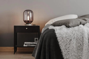 4002070-4505 by rydens leola tafellamp smokeglas modern met schakelaar