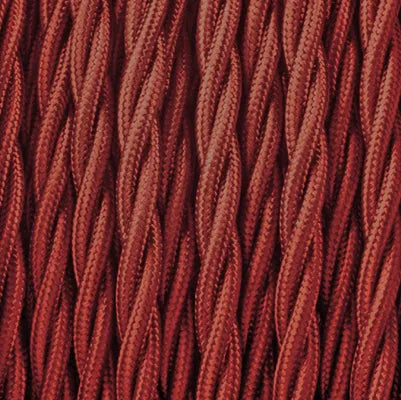 Stoffen snoer gevlochten rood Bourgondië gedraaid stof kabel 