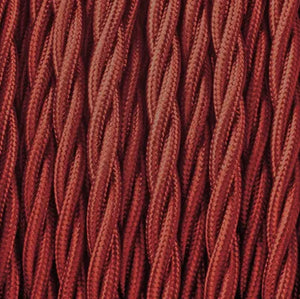 Stoffen snoer gevlochten rood Bourgondië gedraaid stof kabel 