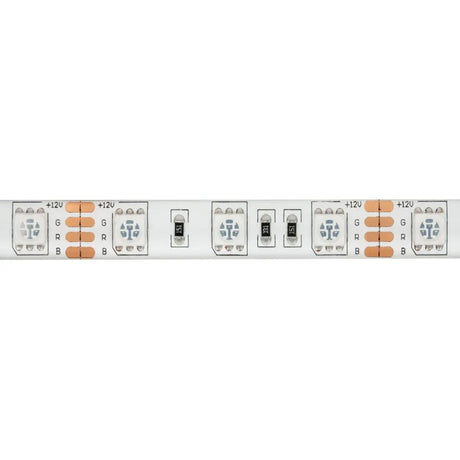 Set van 5m 24W 30LED/m IP65 RGB LED strip met afstandsbediening, controller en voeding - FOIR