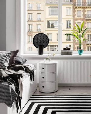 Grote zwarte tafellamp met E27 fitting en schakelaar By Rydens Colby XL - FOIR