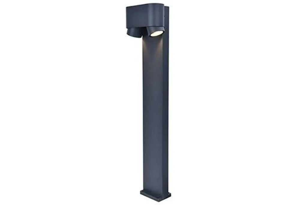 Staande tuinlamp donkergrijs met 2 GU10 fittingen 'Cypres' 75 cm - FOIR