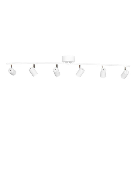 Correct plafondbar wit met 6 gu10 fittingen designverlichting by rydens 7391741021014 