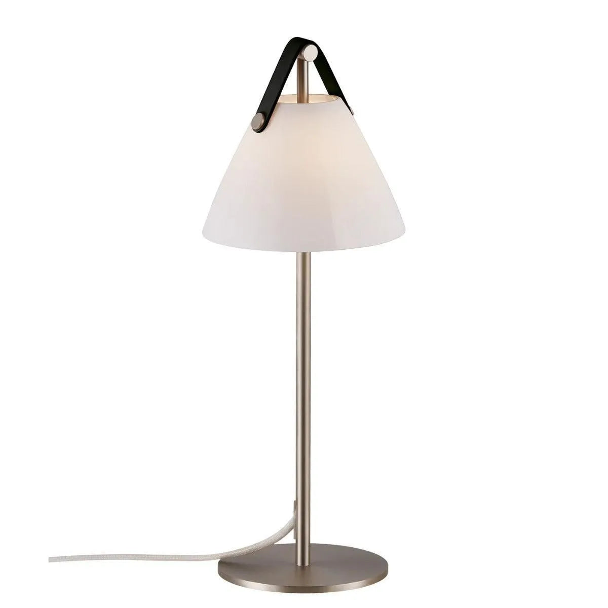design tafellamp met verwisselbare strap e27 fitting en schakelaar 