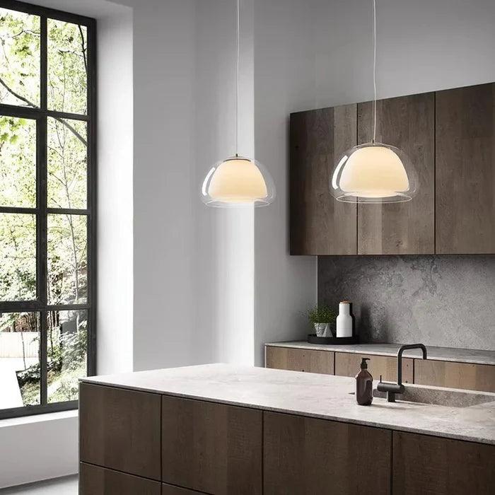 Hanglamp opaal glas E27 'Jelly' modern 39 cm - FOIR
