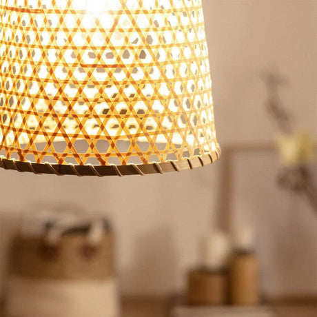 Gevlochten hanglamp e27 fitting open ontwerp 