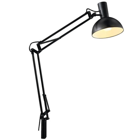 Zwarte tafellamp met klem en wandbeugel E27 fitting DFTP 'Arki' - FOIR