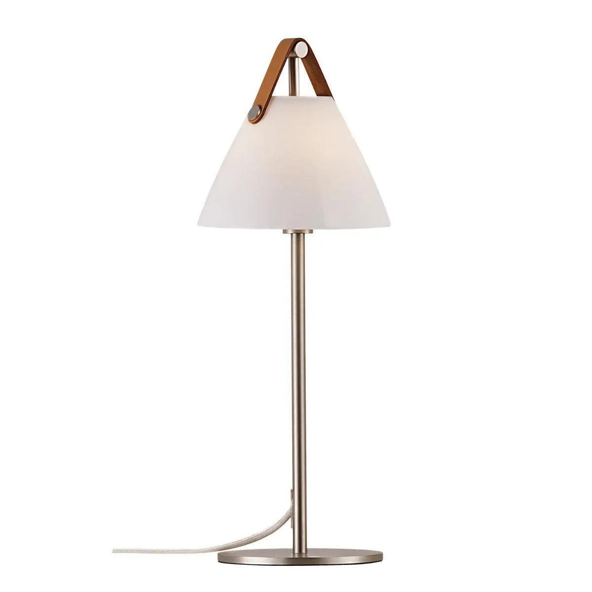 Kleine tafellamp geborsteld staal met schakelaar en G9 fitting Strap 16 DFTP - FOIR