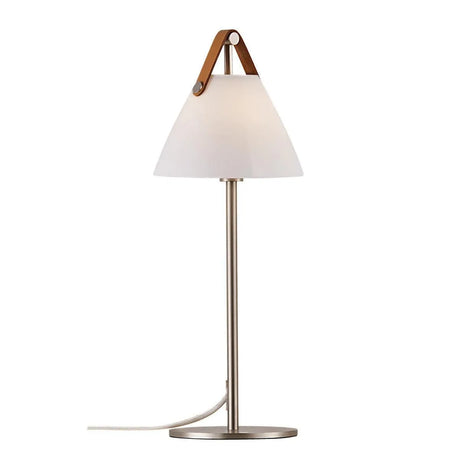 Kleine tafellamp geborsteld staal met schakelaar en G9 fitting Strap 16 DFTP - FOIR