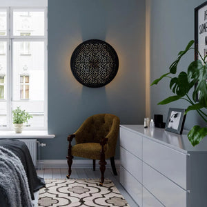 grote ronde wandlamp modern 4300170-4007 byrydens zwart 
