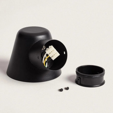 Buitenalmp zwart RVS downlighter 'Alera' glas gu10 - FOIR
