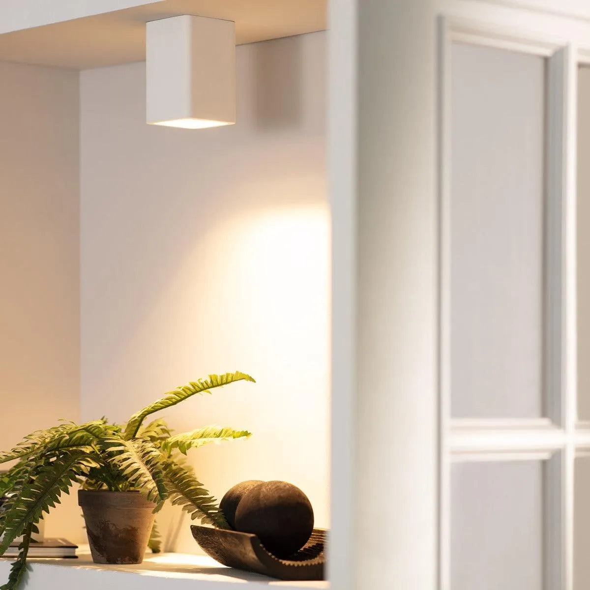 Vierkante downlighter wit gu10 led lamp