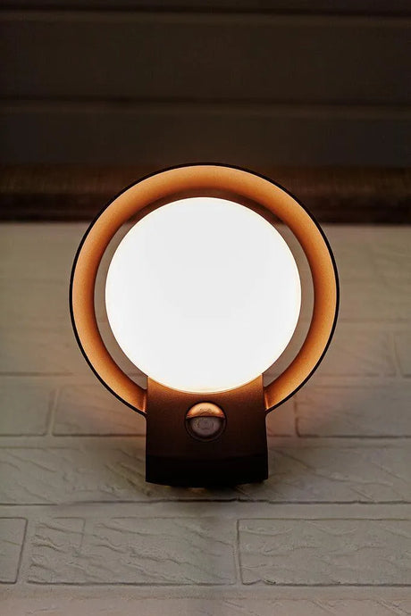 Buitenlamp zwart rond led lamp warm wit