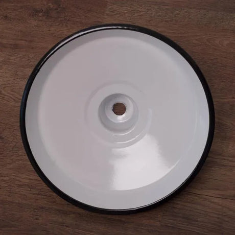 Binnenkant van de witte lampenkap