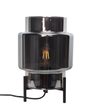 Tafellamp smokeglas E27 fitting & schakelaar By Rydens Ebbot - FOIR