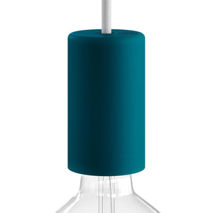Buiten Fitting zwart rond ip65 met gladde afwerking siliconen