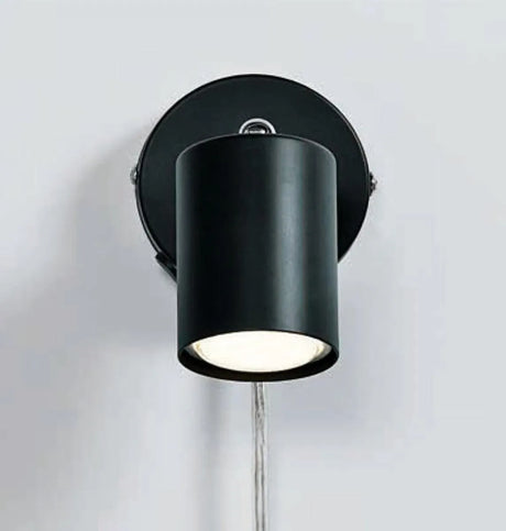 Wandlamp zwart Gu10 fitting stekker & schakelaar Nordlux 'Explore' - FOIR
