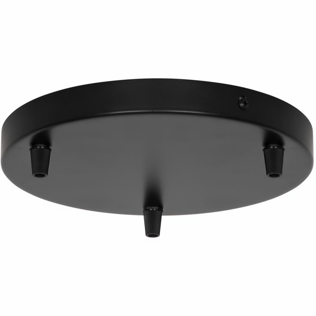 Plafondkap zwart rond 3 uitgangen 22 cm