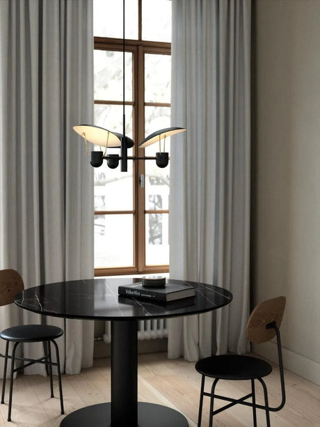 Hanglamp 3 kappen zwart wit messing met gu10 fittingen dftp fabiola 2220223003 5704924009969