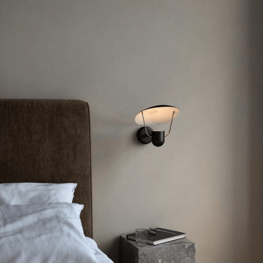 Wandlamp zwart Bedlamp met schakelaar 'Fabiola' - FOIR