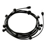 Feestverlichting zwart 12.5m 10x E27 fitting