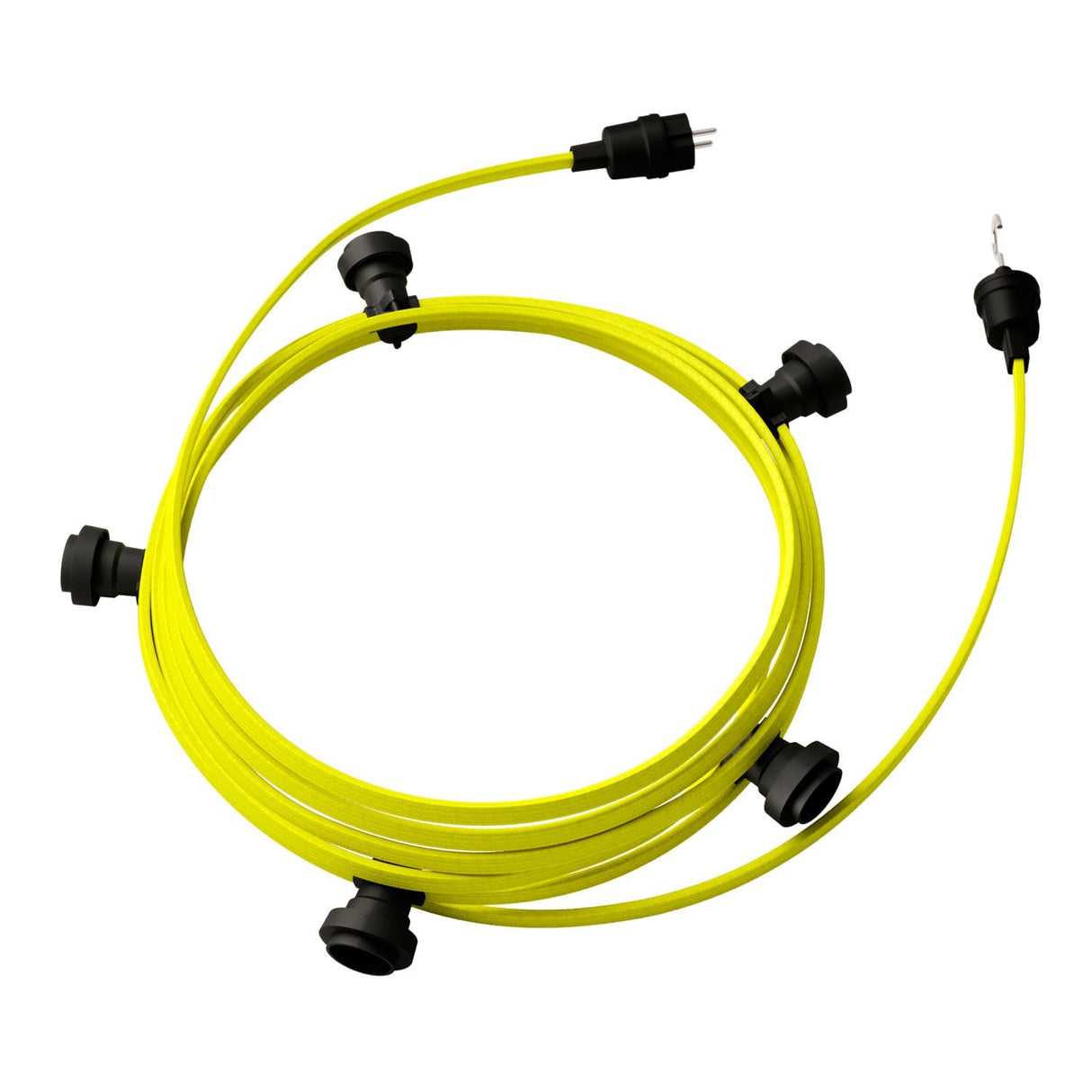 Feestverlichting zwart 7.5m 5x E27 fitting