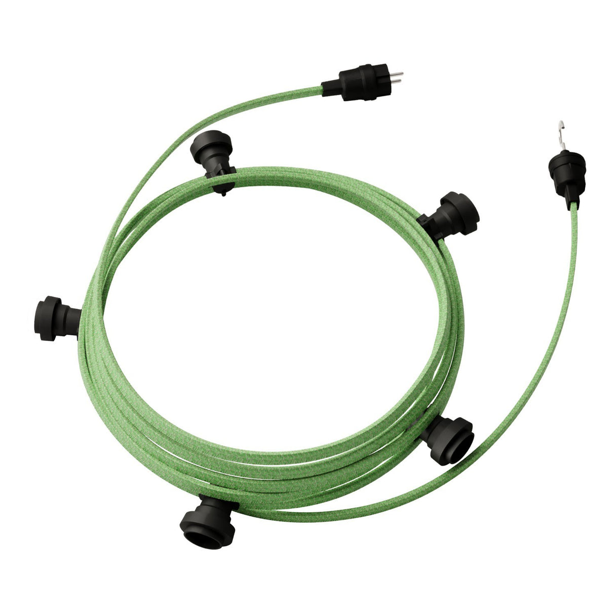 Feestverlichting zwart 7.5m 5x E27 fitting