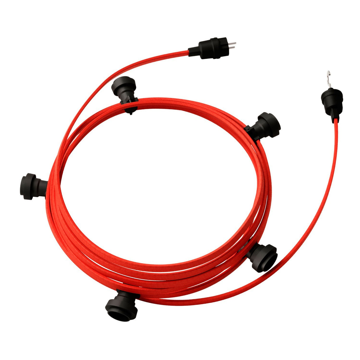Feestverlichting zwart 7.5m 5x E27 fitting