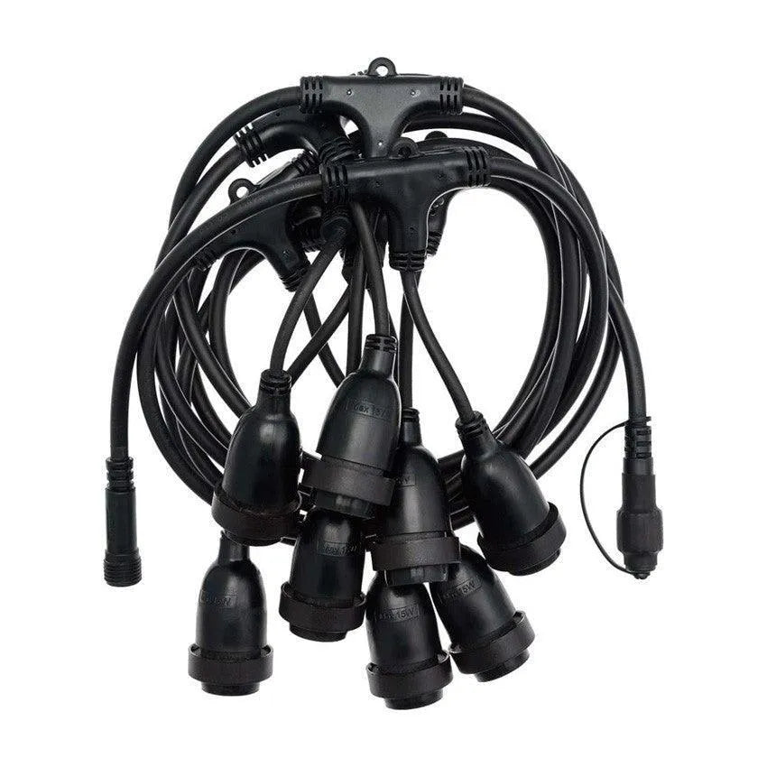 Feestverlichting hanglamp modern zwart E27 fitting 