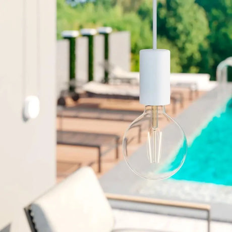 Fitting voor buiten wit rond ip65 met gladde afwerking siliconen - FOIR