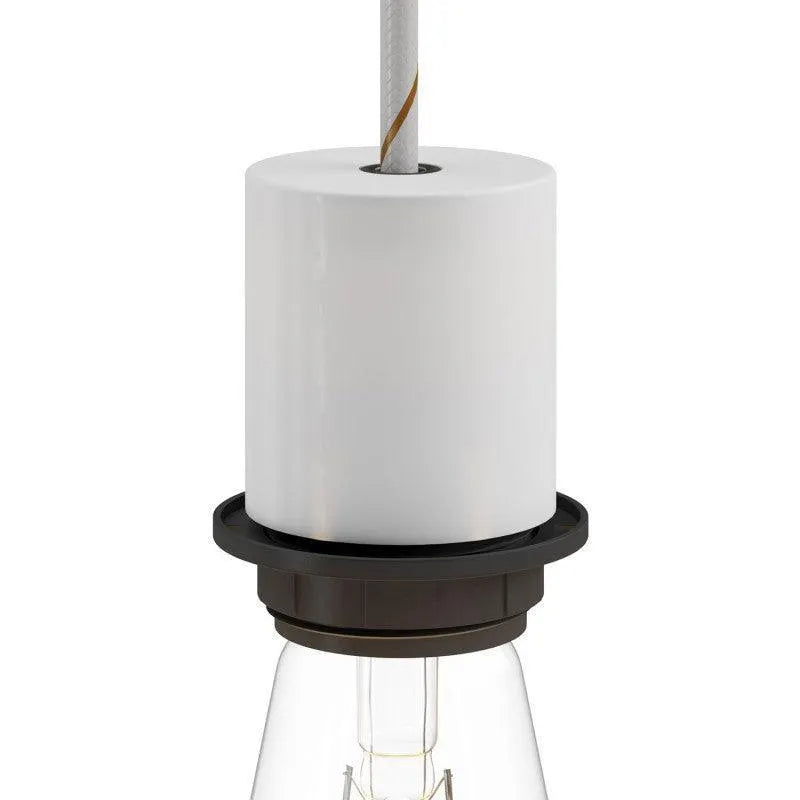 Fitting lamp e27 glad met ring en lampen kap ring