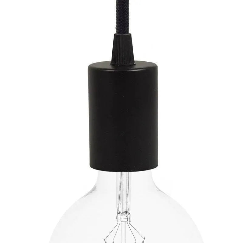 Zwarte gladde fitting design modern e27 led lamp