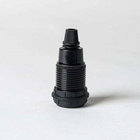 Bakeliet e14 fittig zwart met ringen