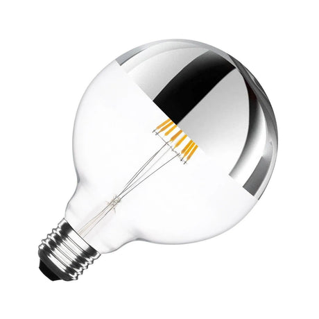 Grote Nostalgia globe E27 met 'Silver Cap' 125mm G125 - FOIR