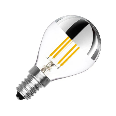 Zilveren E14 fitting reflecterend reflector g45