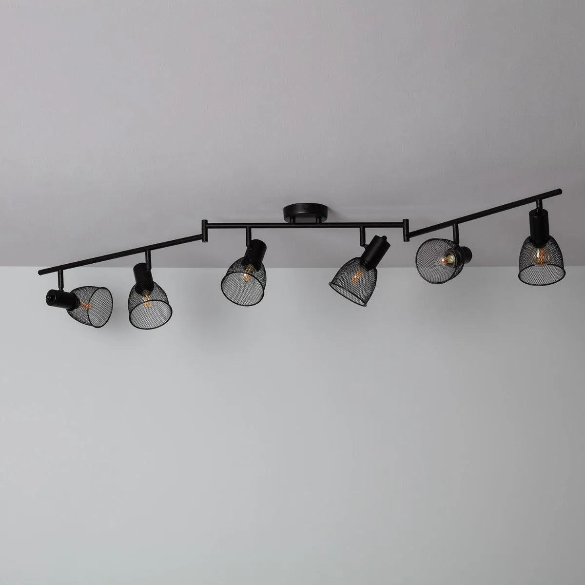 Plafondspot plafond zwart gaas Moderne brede plafondlamp aluminium 