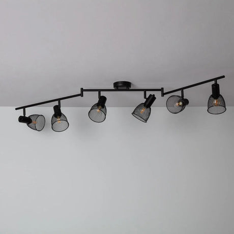 Plafondspot plafond zwart gaas Moderne brede plafondlamp aluminium 