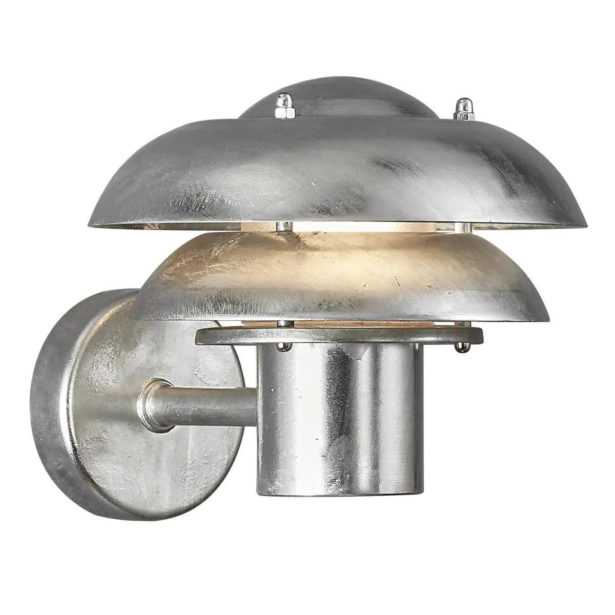 Buitenlamp voordeur E14 fitting glas 'Kurnos 20' Gegalvaniseerd design modern - FOIR