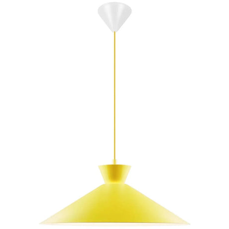 hanglamp met e27 fitting dial 45 nordlux geel hanglamp  eettafel eetkamer