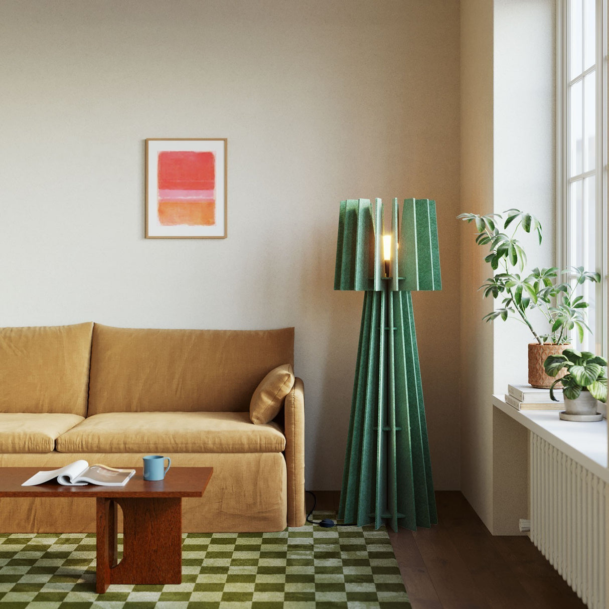 Vloerlamp geluidsreductie Recycled Shine e27 sound proofing 150 cm